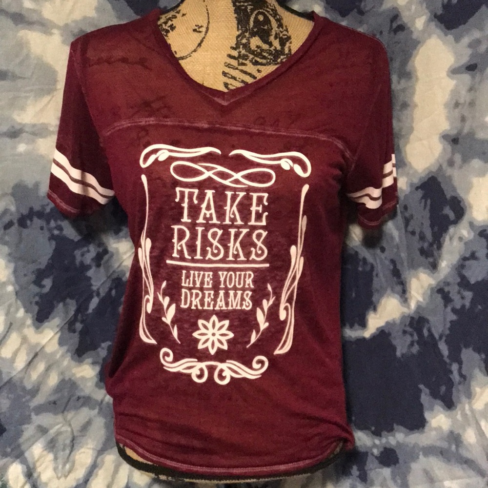 Maroon top